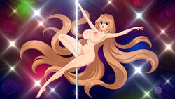 1girls akiranime aoi_kimi breasts completely_nude female full_body huge_breasts kyoukaisenjou_no_horizon long_legs naked naked_female nipples nude nude_female pole pole_dancing solo solo_female stripper stripper_pole thick_thighs very_long_hair wide_hips