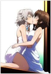 ai_generated grayfia_lucifuge high_school_dxd lesbian_couple lesbian_kiss lesbian_sex venelana_gremory yuri