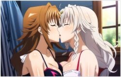 ai_generated daughter-in-law grayfia_lucifuge high_school_dxd in-lawcest lesbian_couple lesbian_kiss lesbian_sex mother-in-law mother-in-law_and_daughter-in-law venelana_gremory yuri