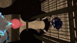 anal cage canine_genitalia femboy furry impimon knot knotted_penis petplay puppyplay rexouium size_difference submissive tagme vrchat vrchat_avatar