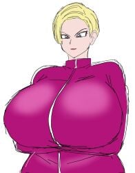 1girls alternate_version_available android_18 dragon_ball female momiji_(artist) sketch