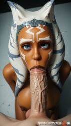 ahsoka_tano ai_generated alien alien_girl athletic_female blowjob fellatio human human_penetrating light-skinned_male orange_skin star_wars togruta