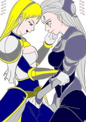 diana_(league_of_legends) fingering league_of_legends luxanna_crownguard tagme tipodeincognito yuri