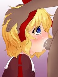 blonde_hair blowjob blue_eyes cum_in_mouth fellatio medicine_melancholy touhou