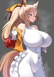 blonde_hair breasts durandal_(umamusume) hair long_hair smoke_klll umamusume