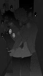 alleyway anal_sex bartender dark_lighting gay_sex kimetsu_no_yaiba male/male sanegiyuu sanemi_shinazugawa sex_against_wall tomioka_giyuu
