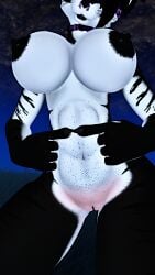 abs black_and_white boobs choker furry pussy tits vrchat