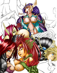 battleborn_kayle blackthorn_morgana dark_valkyrie_diana diana_(league_of_legends) fables_series katarina_du_couteau kayle kimmundo league_of_legends medieval_series morgana woad_tribe zyra