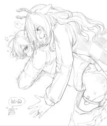 artist_request deltarune kris_(deltarune) kris_female_(deltarune) noelle_holiday vibrator_in_pussy weird_route