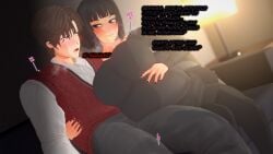 3d 3d_model arm_wrapped_around_body big_ass big_breasts breasts brunette brunette_female brunette_hair couple couple_(romantic) happy husband husband_and_wife image_set koikatsu nanami_yamato newlyweds non-canon original original_characters peterson_walker plump pregnant pregnant_female pregnant_with_multiples pregnant_with_twins ready_to_pop rubbing_belly seductive seductive_look seductive_smile sitting smiling spidey-dude sultry_eyes tachumi thick_ass thick_thighs thighs wedding wedding_ring wholesome wholesome_couple wife yandere