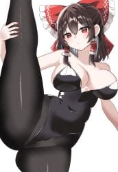 1girls breasts mikan7f reimu_hakurei source_request tagme touhou