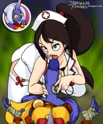 akali_jhomen_tethi big_breasts breasts futa_on_female futanari intersex irregular_fetishes league_of_legends nurse_akali pov smooth_skin soraka