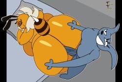 3:2 anal anal_penetration animated anthro anus arthropod bedroom bedroom_sex bee big_breasts big_butt breasts bubble_butt butt canid canine canis domestic_dog female female_penetrated hand_on_butt huge_butt hymenopteran insect kacia male male/female male_penetrating male_penetrating_female mammal penetration sex slightly_chubby slightly_chubby_female slim_male thick_thighs turismoturbo