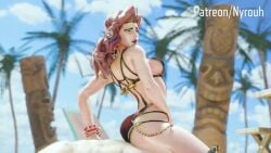 1girls 3d 3d_animation 3d_model accessory animated avengers beach black_widow_(marvel) black_widow_(marvel_rivals) blue_eyes curvaceous curvy curvy_female curvy_figure female grin hourglass_figure legs light-skinned_female light-skinned_male light_skin long_hair male/female marvel marvel_comics marvel_rivals mature_female natasha_romanoff nyrouh one_piece_swimsuit red_hair red_lipstick red_nails riding riding_cock riding_penis slim_waist spy tagme thighs video video_game_character video_games