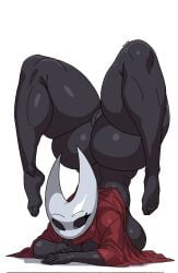 anthro arachnid arthropod big_breasts big_butt breasts butt curvy_figure eyelashes feet female genitals gh0stec hi_res hollow_knight_(franchise) hornet_(hollow_knight) humanoid_feet humanoid_hands muscular muscular_thighs plantigrade solo spider team_cherry thick_thighs upside_down voluptuous voluptuous_female vulva