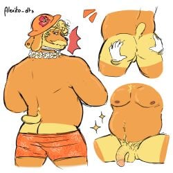 1boy alexito_dts anon anonymous_male beard big_ass big_balls big_belly big_butt big_penis big_thighs canid canine chubby chubby_anthro chubby_male dilf domestic_dog furry furry_male furry_only gay gay_male golden_retriever hairy moobs pompompurin pompompurin_(series) pubic_hair sanrio simple_coloring sketch spread_legs spreading_ass tan_fur yellow_fur