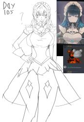 bad_anatomy beginner_artist genshin_impact meme no_genitals no_nude reference reference_image self_upload sfw sketch wip