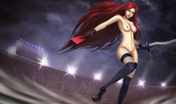 ccwp edit female female_only katarina_du_couteau league_of_legends red_card_katarina soccer_cup_series