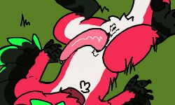 5:3 anus bird's-eye_view bodily_fluids claws countershading deinonychus digital_drawing_(artwork) digital_media_(artwork) dinosaur dripping dromaeosaurid erection feathered_dinosaur feathered_scalie feathered_wings feathers flat_colors fluffy fur furred_scalie genital_fluids genitals grass high-angle_view jax_(jaxfera) lying lying_on_grass male on_grass on_ground penis plant precum precum_drip prehistoric_species presenting red_body red_fur reptile saurischian scalie sigh sighing simple_background spread_legs spreading tapering_penis theropod velociraptor white_body white_fur wings