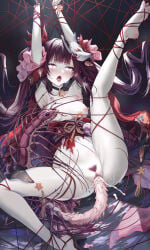 arms_up boobs bound breasts centipede cock dick female_pubic_hair genitals honkai:_star_rail insects mymdsj nipples no_bra no_panties open_mouth penis pubic_hair qisu restrained sex sparkle_(honkai:_star_rail) thick_thighs thighs tits vagina vaginal vaginal_penetration vaginal_sex