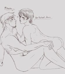 1boy 1boy1girl 1girl 1girl1boy 1girls attack_on_titan completely_naked completely_naked_female completely_naked_male completely_nude completely_nude_female completely_nude_male female jean_kirstein mikasa_ackerman naked naked_female naked_male nude nude_female nude_male sex shingeki_no_kyojin