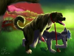 4:3 absurd_res anatomically_correct anatomically_correct_genitalia anatomically_correct_penis anthro anthro_on_feral bestiality bodily_fluids canid canine canis collar detailed_background dogface doggystyle domestic_dog drool_on_face drooling drooling_on_partner drooling_tongue duo erection excessive_saliva feral from_behind_position genital_fluids genitals grass hi_res husky kangal knot knot_root knotted_penis knotting leash leash_pull leashed_collar livestock_guardian_dog male male/male mammal molosser mountain_dog nordic_sled_dog pastoral_dog peeing peeing_inside peeing_together peeing_while_erect peeing_while_penetrated penetration penis plant public public_nudity public_sex red_leash saliva sex spitz urine urine_on_ground urine_pool urine_stream watersports x-ray_view