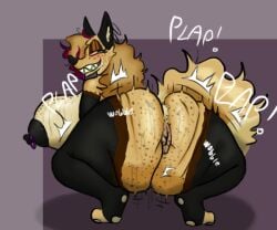 6:5 amittyzinha(freakyydfoxer) anthro anus canid canine dracofox female fox freakyydfoxer hyper mammal musky_butt puffy_anus solo twerking
