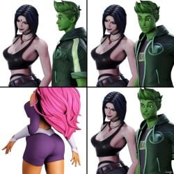 1boy 2girls 3d alien alien_girl alien_humanoid beast_boy big_ass big_breasts big_thighs breasts cambion curvaceous curvy curvy_figure dc dc_comics demon demon_girl female forehead_jewel garfield_logan green-skinned_male green_body green_skin grey-skinned_female grey_body grey_skin half-demon half_demon hips hourglass_figure huge_ass huge_breasts huge_thighs human humanoid koriand'r large_ass large_breasts large_thighs legs light-skinned_female light_skin male male/female mature mature_female metahuman moonlight_bmz orange-skinned_female orange_body orange_skin pale-skinned_female pale_skin rachel_roth raven_(dc) raven_(teen_titans) red_hair slim_waist sorceress starfire straight tamaranean teen_titans thick thick_hips thick_legs thick_thighs thighs voluptuous waist wide_hips