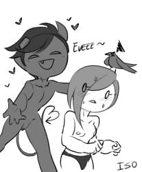 1boy 1boy1girl 1girls azazel_(the_binding_of_isaac) broken_horn eve_(the_binding_of_isaac) iso_404 sketch the_binding_of_isaac