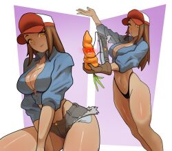 brown_hair cap carrot chiotosaurio lina_(celina_quintana) original original_character solo_female