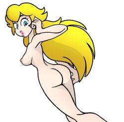 1girls 2025 ass blonde_hair blue_eyes breasts dushon eyelashes female female_only hi_res hourglass_figure human light-skinned_female light_skin lipstick long_hair looking_back mammal mario_(series) mature mature_female mature_woman nintendo nipple nude nude_female pink_lipstick princess princess_peach royalty solo solo_female solo_focus super_mario_bros. white_background