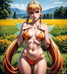 1girls 2025 ai_assisted ai_generated background beautiful_background belly bikini blonde_hair cameltoe collar critadako deviantart_link deviantart_logo deviantart_username fairy fairy_wings female flowers hairband houses jpeg large_breasts light-skinned_female light_skin long_hair medium_breasts mountain navel nickelodeon orange_bikini orange_eyes rainbow_(animation_studio) solo stella_(winx_club) swimsuit trees twintails two-piece_swimsuit watermark western_cartoon wings winx_club