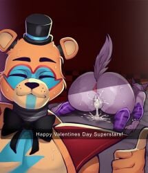 after_sex after_vaginal bear big_ass big_balls big_breasts big_butt big_penis cum_in_pussy doggy_style five_nights_at_freddy's five_nights_at_freddy's:_security_breach furry glamrock_freddy_(fnaf) maimeetung roxanne_wolf_(fnaf) scottgames selfie ship smiling thrusting tits_out valentine's_day wolf wolf_ears wolf_girl wolf_tail