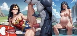 ai_generated animal_penis anthro_penetrating big_breasts blk9201 cervix cross_section cum_in_uterus dc dc_comics diana_prince exposed_breasts exposed_pussy fallopian_tubes impregnation interspecies interspecies_impregnation interspecies_pregnancy interspecies_sex king_shark leaking_cum nude outdoors ovaries pregnant pussy river torn_clothes uterus vaginal_penetration vaginal_sex water waterfall wet_body wonder_woman wonder_woman_(series)