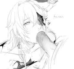 anaxa_(honkai:_star_rail) big_penis blowjob hair_grab honkai:_star_rail male male/male phainon_(honkai:_star_rail) yaoi