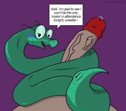 big_penis bodily_fluids coiling_around_penis duo english_text eyewear faceless_character faceless_male female feral genital_fluids genitals glasses human human_on_feral humanoid interspecies leaking_precum male male/female mammal penis perpetuate303 plump_labia precum pussy reptile scalie snake text vein veiny_penis zoophilia