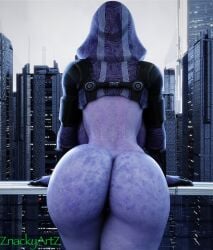 1girls alien_girl ass ass_focus mass_effect solo solo_female tali'zorah_nar_rayya znackyartz