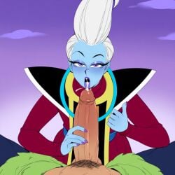 2boys after_fellatio after_oral ai_generated big_penis blue_skin broly_(dragon_ball_super) dragon_ball dragon_ball_super fellas femboy gay girly imminent_sex male muscular muscular_male novelai penis pov taller_male trap whis white_hair yaoi