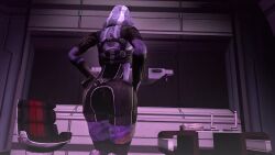 alien_girl animated ass ass_focus huge_ass mass_effect quarian rodler-h8 solo sound tagme video