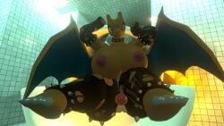 1futa 3d anthro charizard choker futanari goth pokemon pokemon_(species) sloppydragons solo tagme vrchat wings