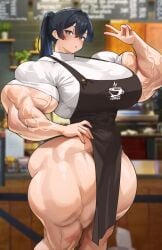 barista musctonk muscular_female pose small_waist