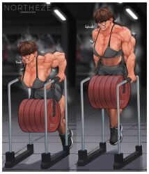 exercising muscular_female northeze oc workout