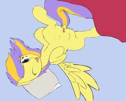 2013 anus ass bed breasts crotchboobs equine eyes female horse libra_(mlp) my_little_pony nipples one_closed_eyes open_mouth pegasus pillow pony ponyscopes purple_eyes pussy small_crotchboobs solo spread_legs spreading tongue towai two_tone_hair wings wink yellow_fur