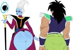 2boys ai_generated ass big_ass big_penis blue_skin broly_(dragon_ball_super) dragon_ball dragon_ball_super fellas femboy gay girly imminent_sex male muscular muscular_male novelai taller_male thick_thighs trap whis white_hair wide_hips yaoi
