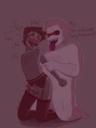 2boys anal anal_sex arm_hair balls bite_marks black_legwear body_hair boo_(mario) chest_hair dialogue doggy_style duo facial_hair femboy gay gay_sex genitals ghost grabbing_arms heart-shaped_pupils humanoid humanoid_male humanoid_on_humanoid interspecies king king_boo kirara160 leg_hair legwear looking_at_another luigi luigi's_mansion male male/male male_nipples mario_(series) mature mature_male moustache nintendo nipples open_mouth penis penis_in_anus purple_tongue red_eyes royalty sex sharp_teeth tongue tongue_out white_body
