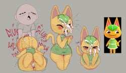 absurd_res animal_crossing anthro blush bodily_fluids cum cum_on_face duo faceless_character faceless_male fellatio female gag gagging genital_fluids heart_symbol hi_res male male/female nintendo open_mouth oral penile phrenpai sex tangy_(animal_crossing) vaginal_fluids