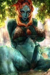 1boy 1futa alternate_breast_size alternate_outfit big_breasts bra breasts clothing erection futanari hair hermaphrodite hi_res krabby_(artist) long_hair midna nintendo no_testicles penis pussy sex spread_legs the_legend_of_zelda thick_thighs twili twili_midna twilight_princess wide_hips