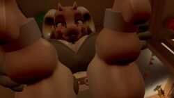 1girls big_breasts from_below horns kobold looking_at_viewer looking_down sloppydragons solo tagme