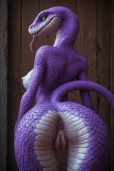 ai_assisted ai_generated animal anthro anthro_pussy anthromorph asshole beastiality big_breasts female female_only humanoid humanoid_anthro humanoid_genitalia naked pussy realistic sexy_body sexy_pose snake snake_girl thefinalrule