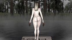 ass ass female lake left_4_dead left_4_dead_(series) left_4_dead_2 long_hair naked naked_female nude nude_female outside sea valve water witch witch_(left_4_dead) zombie_girl